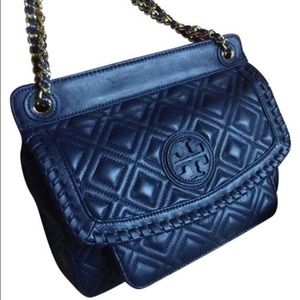 Authentic Tory Burch Quilted Marion Satchel