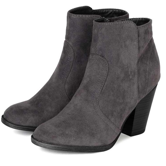 Gray booties
