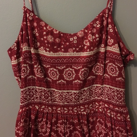 Red tribal print sun dress - Picture 2 of 4