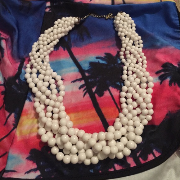 White beaded necklace