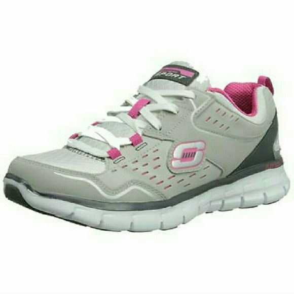 Gray pink skechers shoes memory fom Women Sport