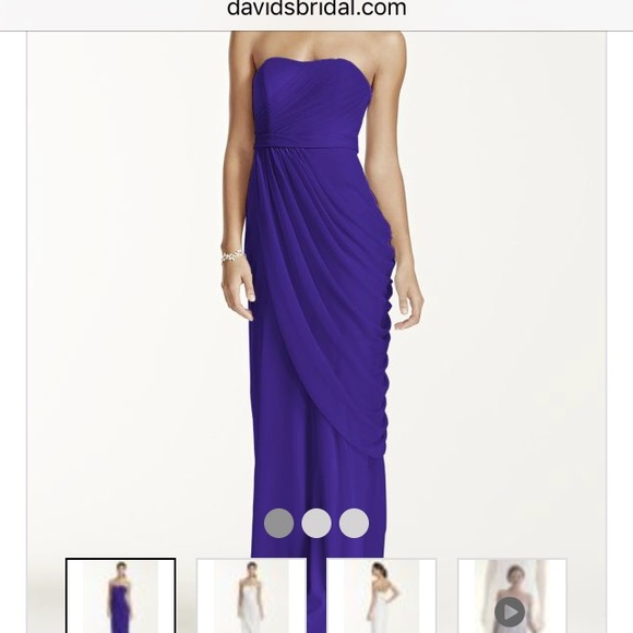David's Bridal Purple Bridesmaid Dress