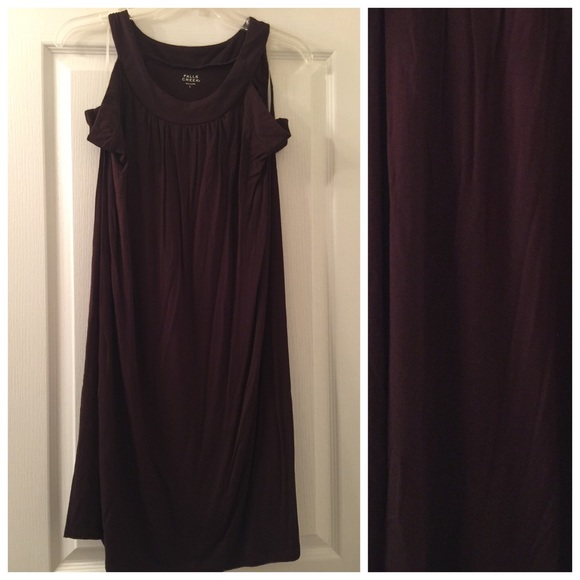 Chocolate brown cotton swing shift dress