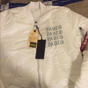KanyeWest popup shop Los AngelesTLOP bomber jacket