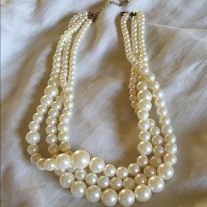 Faux pearl necklace