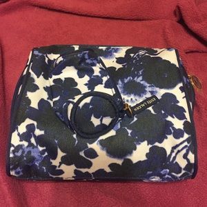 Estée Lauder blue flower cosmetic bag