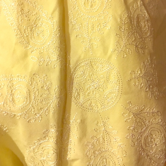 JCrew Yellow summery embroidered dress