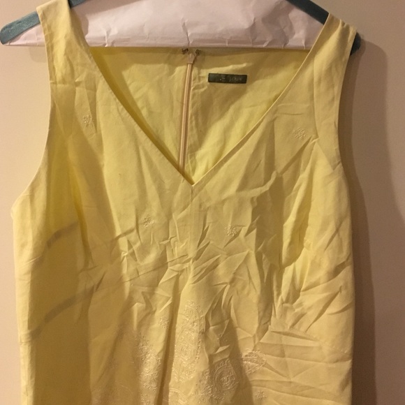 JCrew Yellow summery embroidered dress - Picture 2 of 4