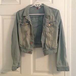 Cropped jean jacket