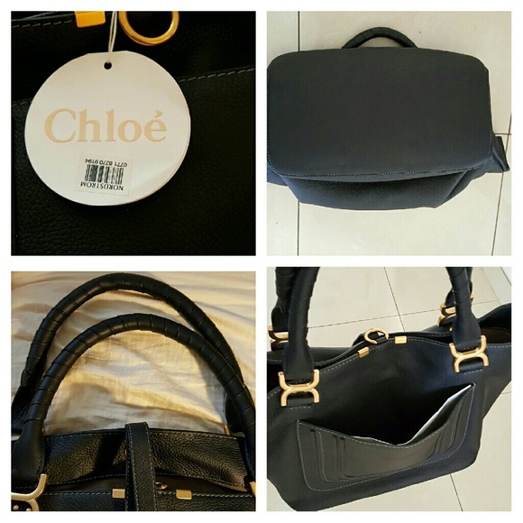 *sold* Chloe "marcie new" leather black tote - Picture 4 of 4