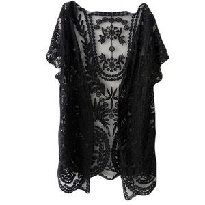 Black lace kimono style