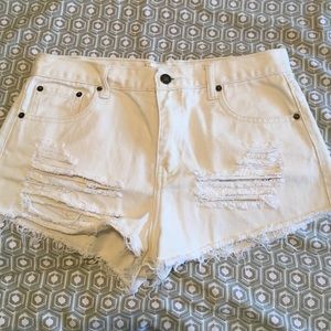 High rise Jean shorts