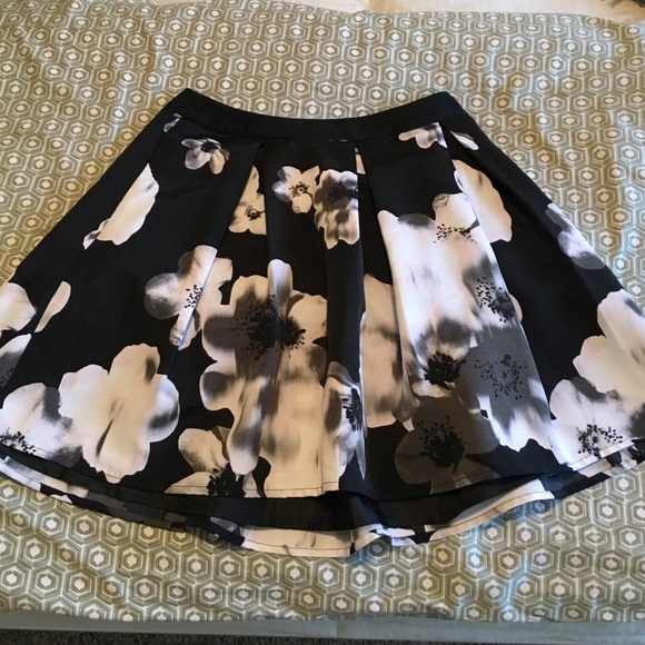 Watercolor floral skirt