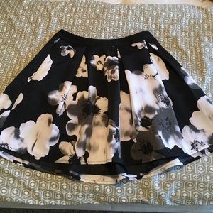 Watercolor floral skirt