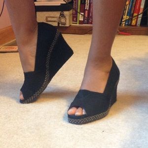 Black Summer Wedges