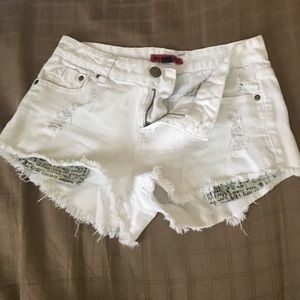 High wasted jean shorts