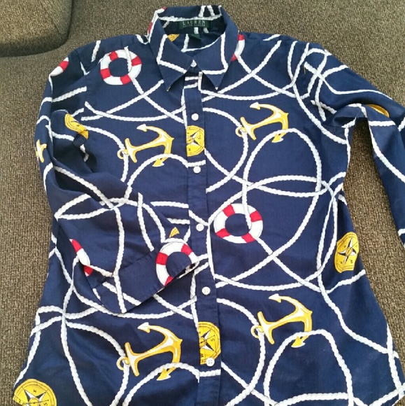 Ralph Lauren 3/4 sleeve blouse