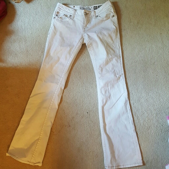 Miss Me Boot Cut white jeans