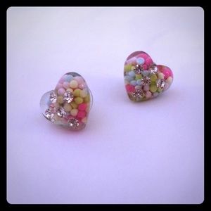Betsy Johnson Heart Earrings