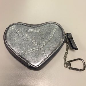 Coach heart coin purse