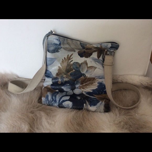 Maurizio Tauiti blue floral crossbody