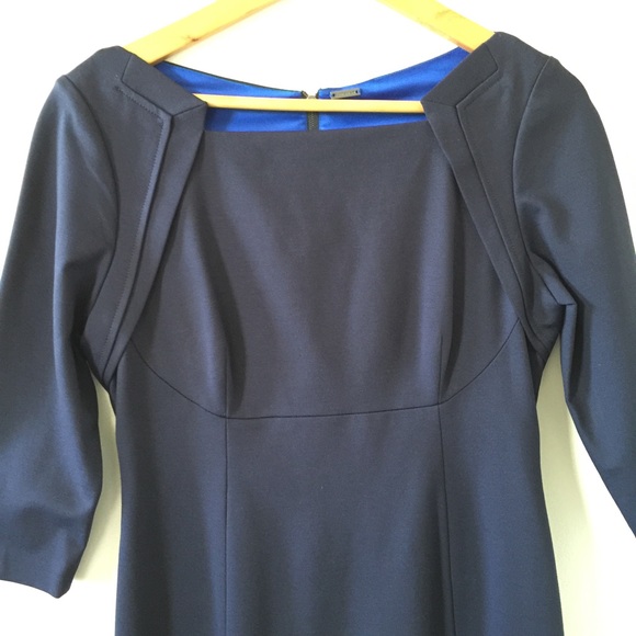 Tahari dress navy blue
