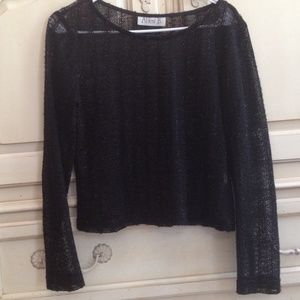 Sheer black Allen B. Top