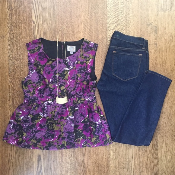 Beautiful floral peplum top
