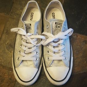 Sparkly Silver Converse