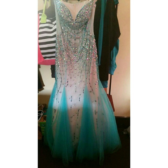 Beaded Bling Mermaid Gown - Picture 1 of 4