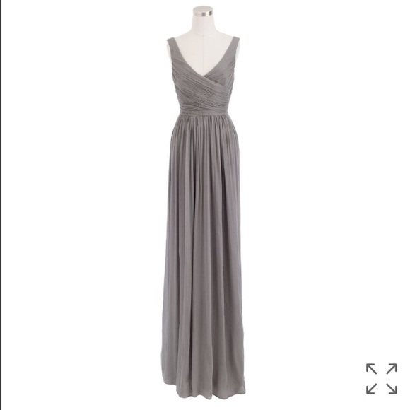 J crew bridesmaid dress in grey