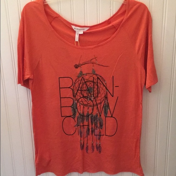 Orange Rust Scoop Neck Tee - Picture 1 of 3
