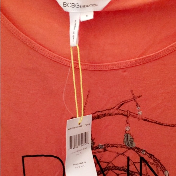 Orange Rust Scoop Neck Tee - Picture 3 of 3