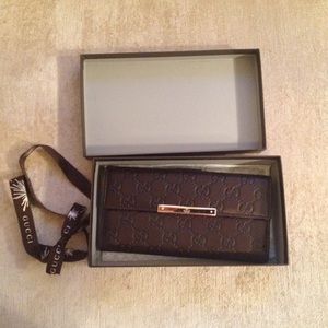 Gucci Brown Guccissima Leather Wallet