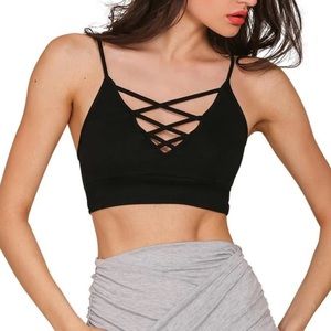 Crisscross Front Cropped Bralette