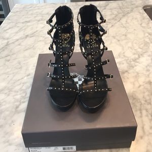 Black Vince Camuto heels leather upper 81/2