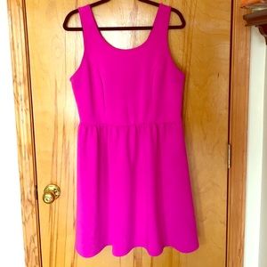 Hot pink fit and flare dress