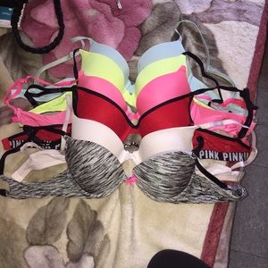 Pink Victoria secret bras