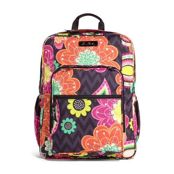 Vera Bradley Lighten Up Lg Backpack Ziggy Zinnia