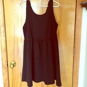 Black fit and flare dress
