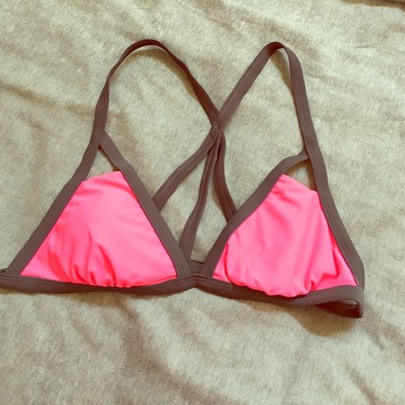 Pink & gray bikini top size L