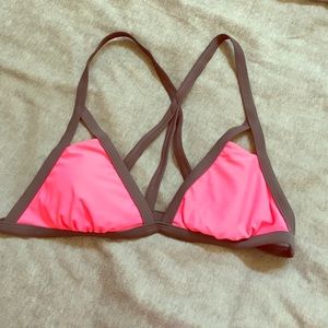 Pink & gray bikini top size L