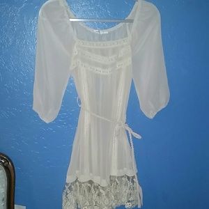 Off White boho tunic