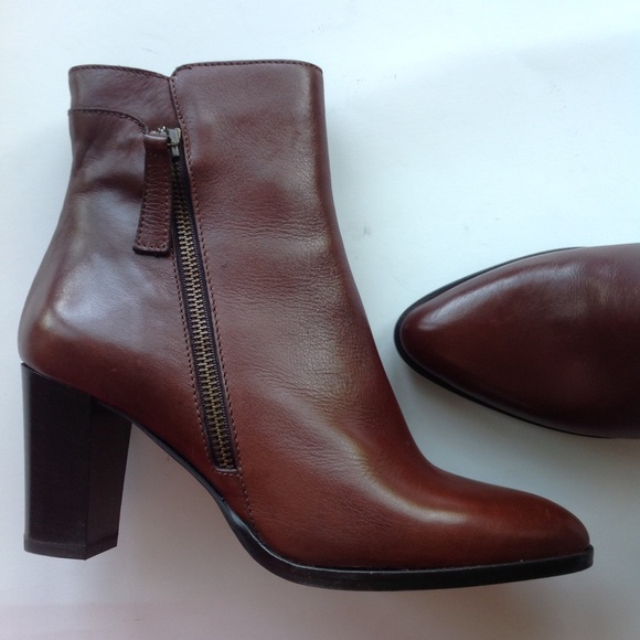NEW SESTO MEUCCI calf leather brown ankle boot 7-8 - Picture 2 of 5