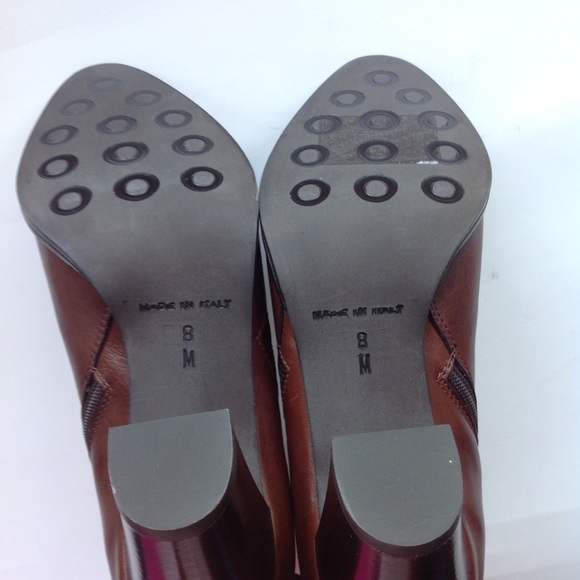 NEW SESTO MEUCCI calf leather brown ankle boot 7-8 - Picture 5 of 5