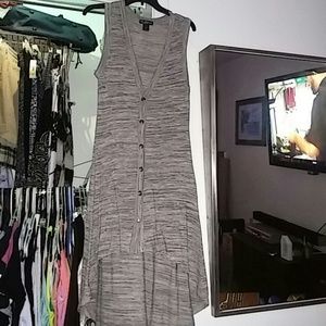 Asymmetrical Dress grey and tanish