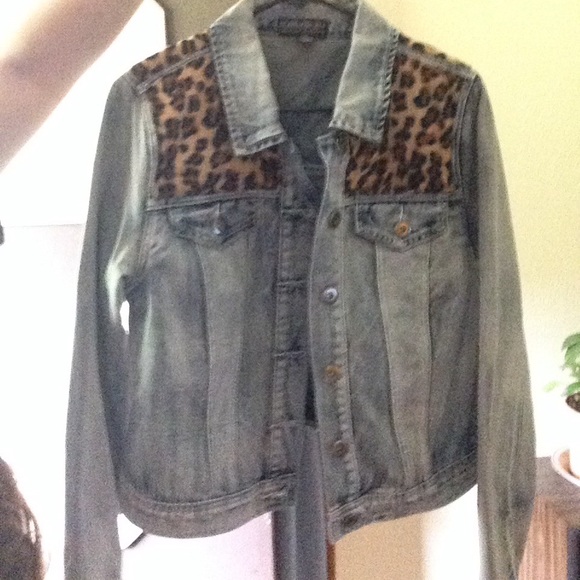 Forever 21 Jackets & Blazers - Forever 21 Plus Leopard Print Denim Jacket XL