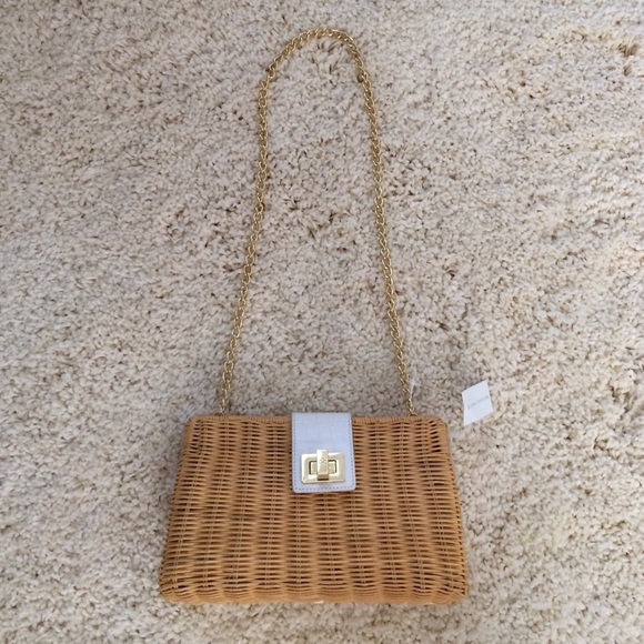 Ann Taylor straw weave purse