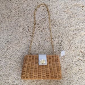 Ann Taylor straw weave purse