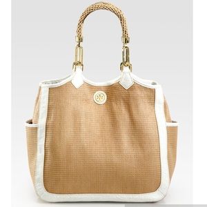 Tory Burch Channing Straw Tote
